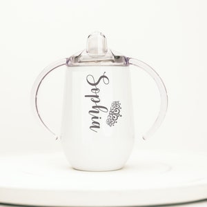 Personalized Sippy Cup, Sippy Cup, Personalized Baby Gift, Baby Shower Gift, ENGRAVED image 1