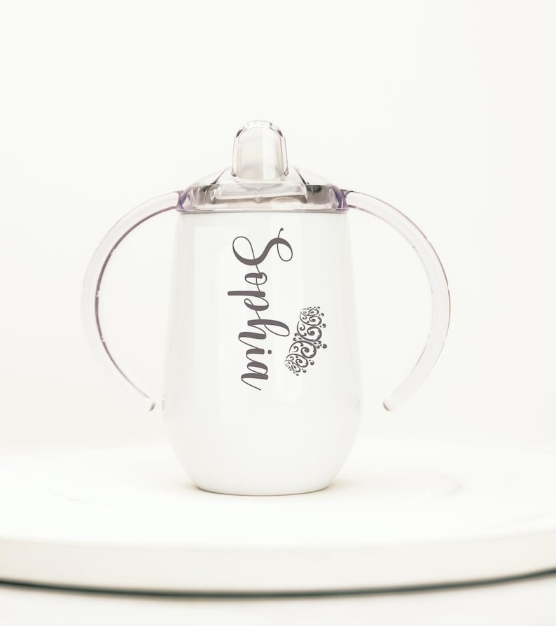 Personalized Sippy Cup, Sippy Cup, Personalized Baby Gift, Baby Shower Gift, ENGRAVED image 1