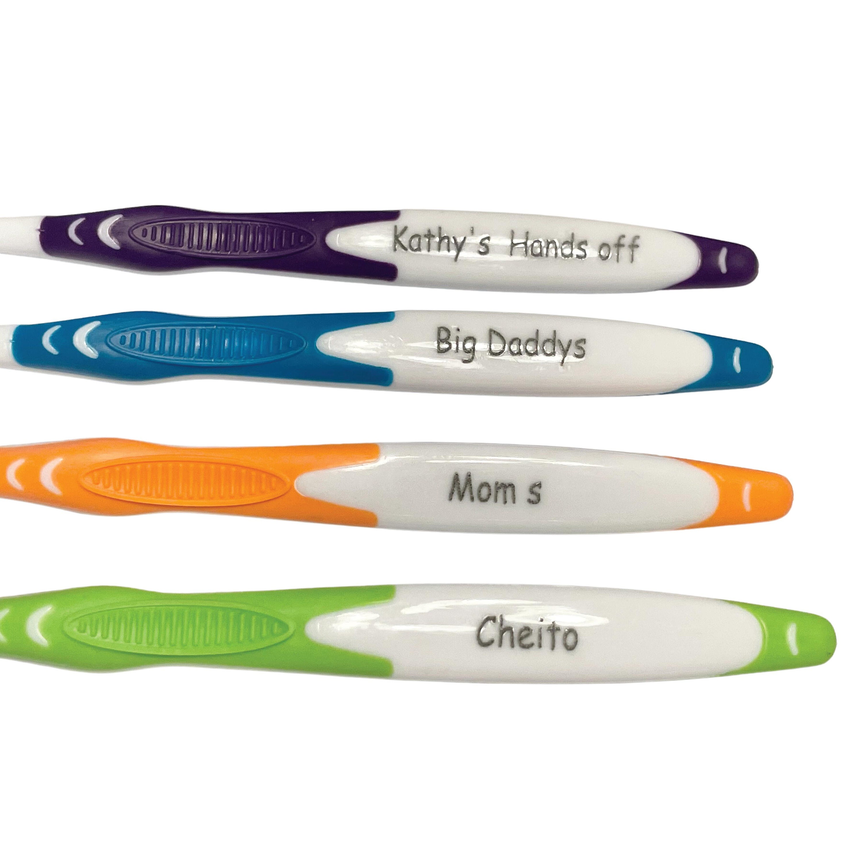 Personalized Toothbrushes 4 PACK, Personalized Gift Ideas, Custom Adult ...