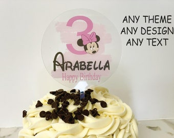 Custom Acrylic Cake Topper | | Custom Cake Decoration | Custom Cake Topper | Personalized Acrylic Cake Topper | Happy Birthday Cake Topper