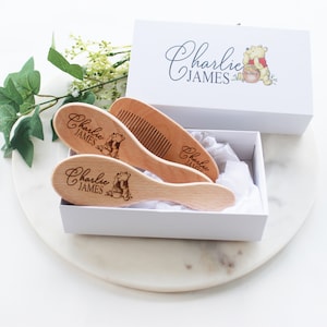Personalized Baby Gift | Personalized Wooden Baby Hair Brush | Custom Baby Brush |  Baby Shower Gift Girls | Baby Keepsake Gift |