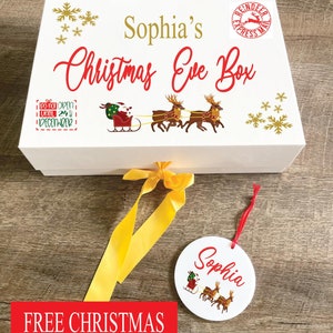 Personalisierte Weihnachtskiste | Weihnachtsabend Box | Weihnachtsdose | Personalisierter Christbaumschmuck | My First Christmas