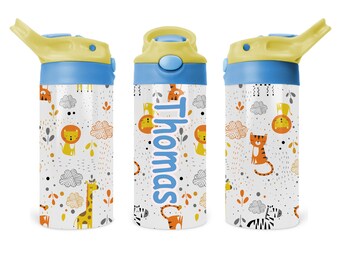 garrafa de água flip top personalizada | garrafa de água escolar personalizada | Garrafa esportiva personalizada | De volta às aulas | Garrafa escolar para meninos |