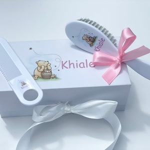 Personalized Baby Gift, personalized baby brush and comb set, personalized baby girl gift, baby shower gift, new baby girl gift, birthday