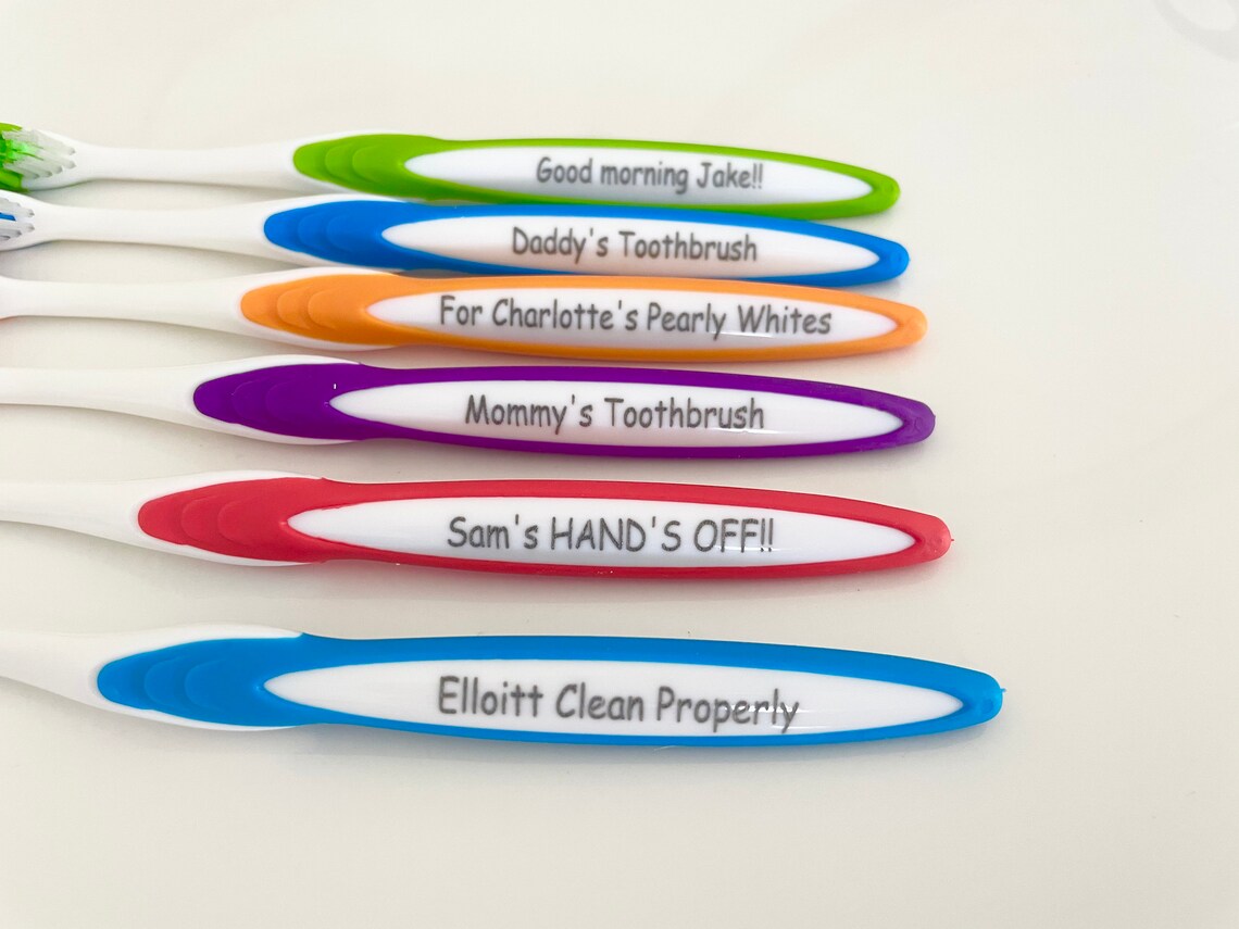 Personalized Toothbrushes 6 PACK Personalized Gift Ideas Etsy