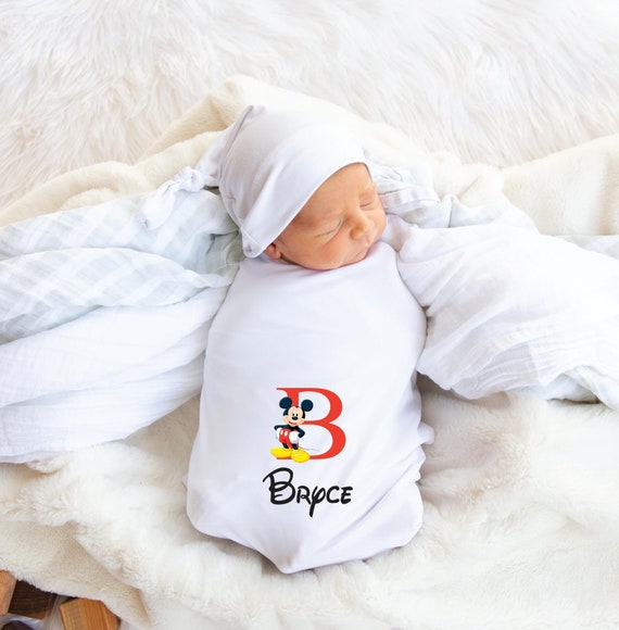 Personalized Baby Blanket Mickey Initial Blanket Personalized Baby Boy Gift Baby Shower Gift Etsy
