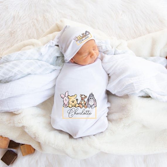 Personalized Baby Blanket | Personalized Baby Gift | Personalized Baby Boy Gift | Baby Shower Gift | Baby Gift Set | Winnie the Pooh Gift