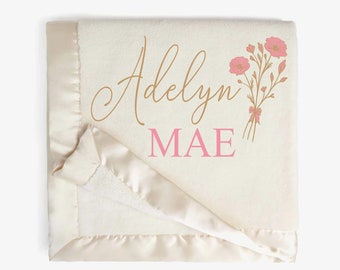 Personalized Baby Blanket | Fleece Baby Blanket | Personalized Baby Girl Gift | Baby Shower Gift