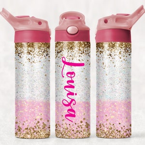 Personalized Flip Top Water Bottle | Custom School Water Bottle | Custom Sports Bottle | Back to School | Girls Water Bottle | Rabbit