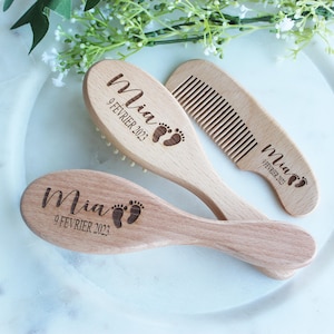 Personalized baby Gift | Personalized Wooden Baby Hair Brush | Custom Baby Brush | Baby Shower Gift Girls | Baby Keepsake Gift | Baby Gift