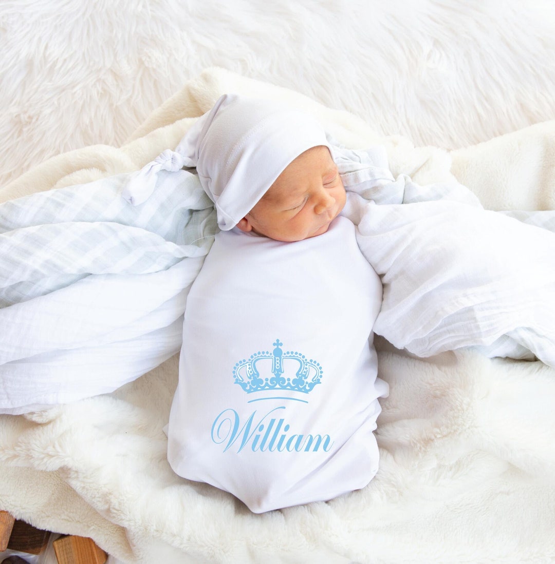 Personalized Baby Blanket Crown Blanket Personalized Baby Boy Gift Baby