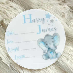 Birth Announcement Sign | Acrylic New Born Baby Birth Announcement Sign | Baby Birth Announcement | Custom Baby Boy Gift