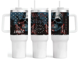 Copo personalizado de 40 onças com alça e canudo | Copo personalizado de 40 onças | Presente para ela | caneca de viagem de 40 onças | Presente do pai | Presente para ele |