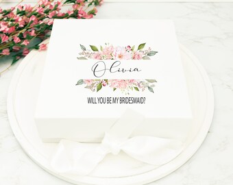 Personalized BIRTHDAY gift box, storage keepsake, 18th, 21st, 30th, 40th, 50th, 60th, birthday gift for her, bridesmaid gift, bride gift