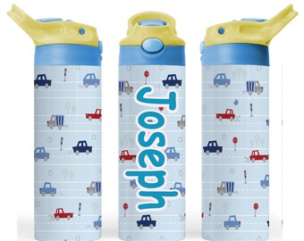 garrafa de água flip top personalizada | garrafa de água escolar personalizada | Garrafa esportiva personalizada | De volta às aulas | Garrafa escolar para meninos |