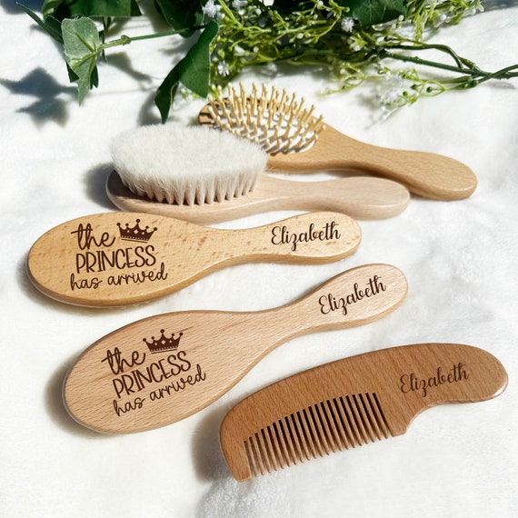 Custom Baby Gift Girls| Personalized Wooden Baby Hair Brush