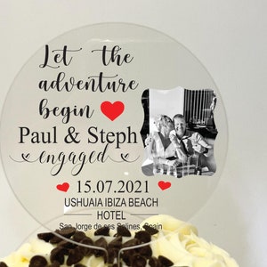 Custom Acrylic Cake Topper | | Custom Cake Decoration | Custom Cake Topper | Personalized Acrylic Cake Topper | Engagement Cake Topper