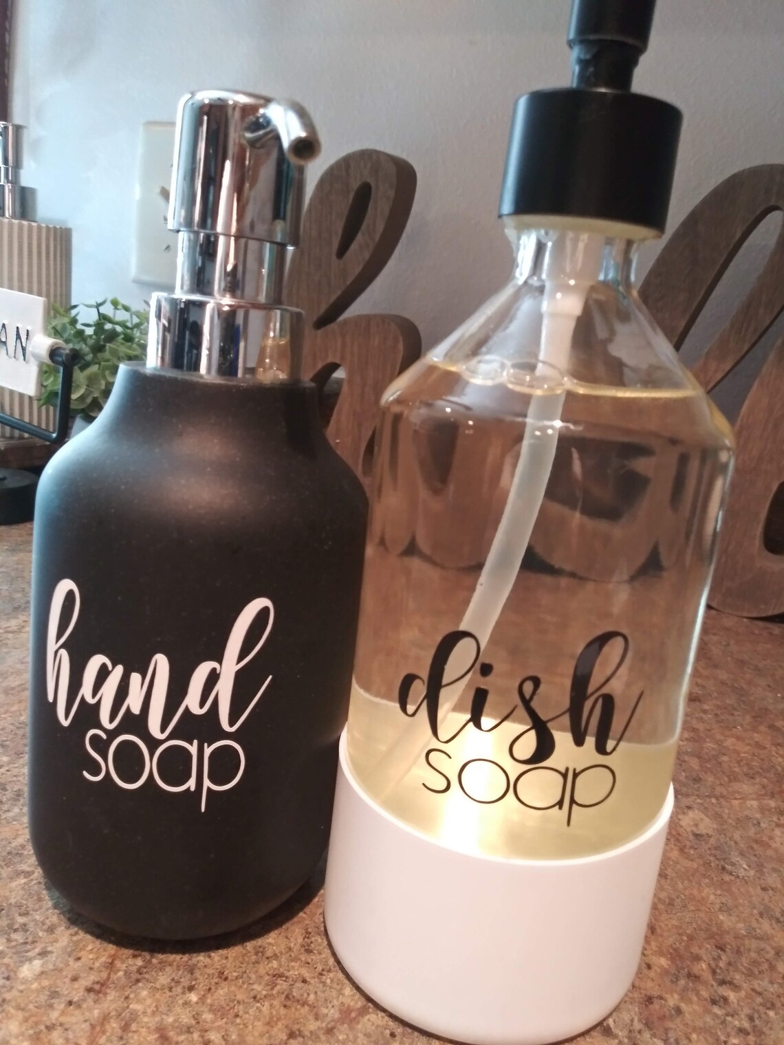 Decal Only/hand Soap and Dish Soap Labels/set of Two/kitchen Labels