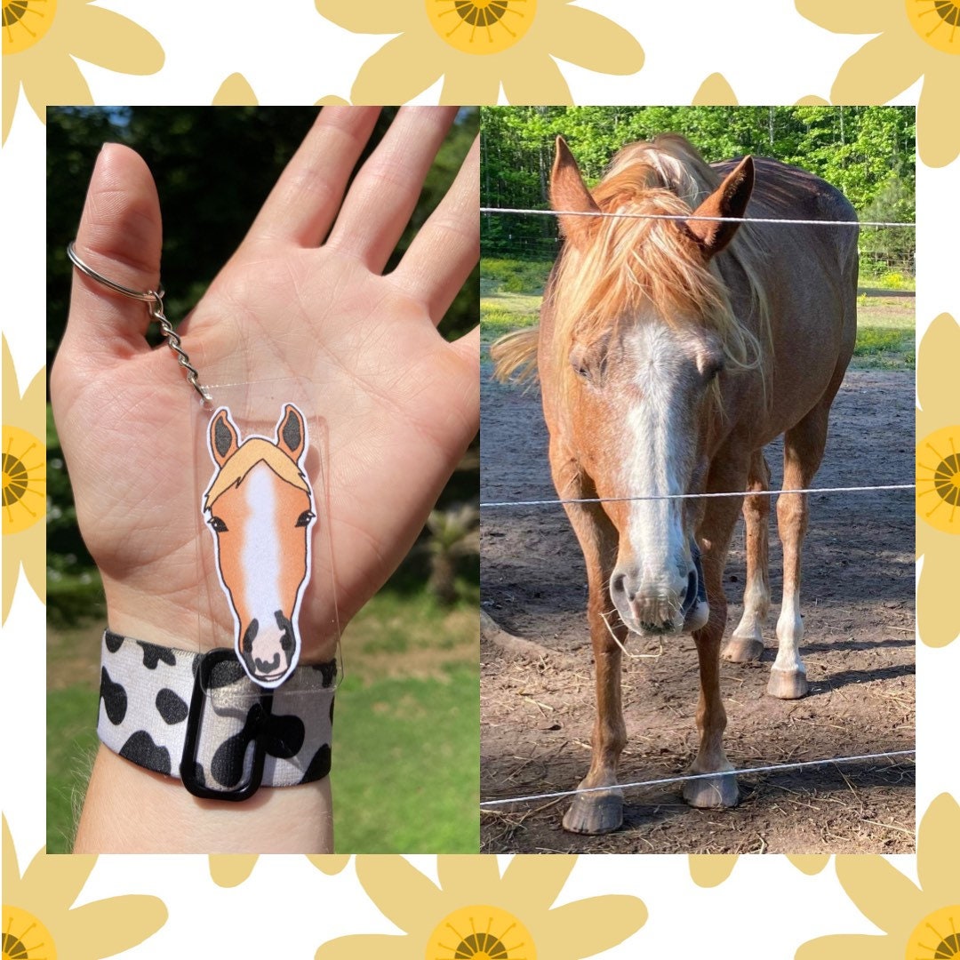 Custom Horse Head Keychain, Custom Pet Gift, Horse Keychain, Gift for