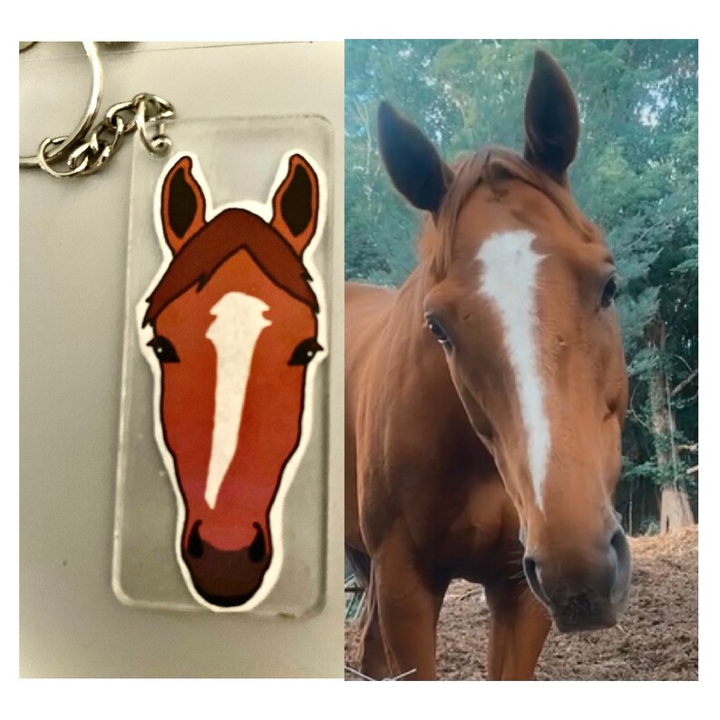 Custom Horse Head Keychain Custom Pet Gift Horse Keychain Etsy