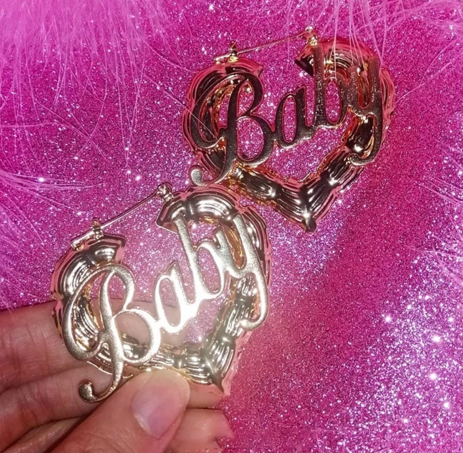 Baby Y2K Hoop Earrings Etsy