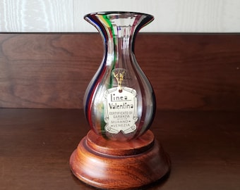 Perfume Bottle Murano, Linea Valentina, Italian Art Glass, with