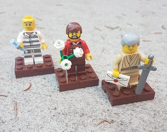 3 Saints in Lego (St. Paul, St. Joseph, and St. Max Kolbe)