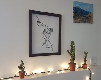 Wire-Sculpture Discobolus (original artwork)