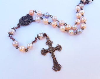 Multicolor Pearl Rosary