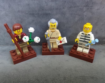 3 Saints in Lego (St. Paul, St. Joseph, and St. Max Kolbe)