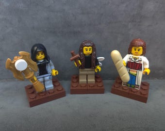 3 Saints in Lego (St. Elizabeth of Hungary, St. Claire, St. Kateri)