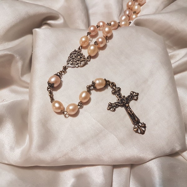 Pearl Rosary - Etsy