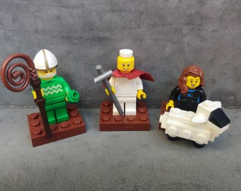 3 Saints in Lego (St. Patrick, St. Agnes and St. John Paul II)