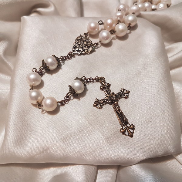 Heirloom Rosary - Freshwater Pearl