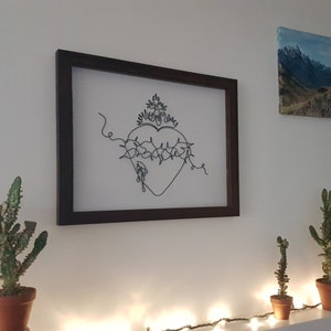 Escultura em Arame Sagrado Coração (arte original)
