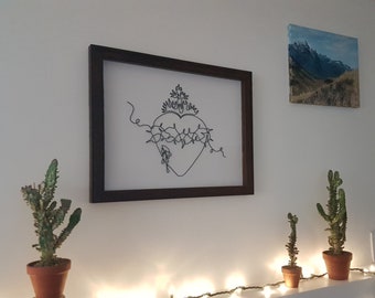 Wire-Sculpture Sacred Heart (original artwork)