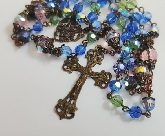 Wedding Rosary Swarovski Crystal