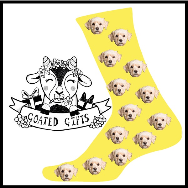 Printed Pet Face Polka Sock - x1 FACE