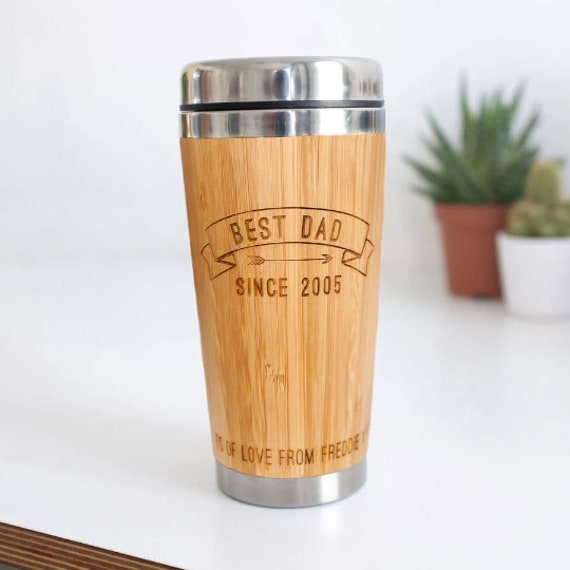 Best Dad Coffee Mug, Dad Personalized Gift, Dad Coffee Mug, Father's Day,  Dad Travel Mug, Travel Cup Bamboo,Personalised Best Dad Travel Mug