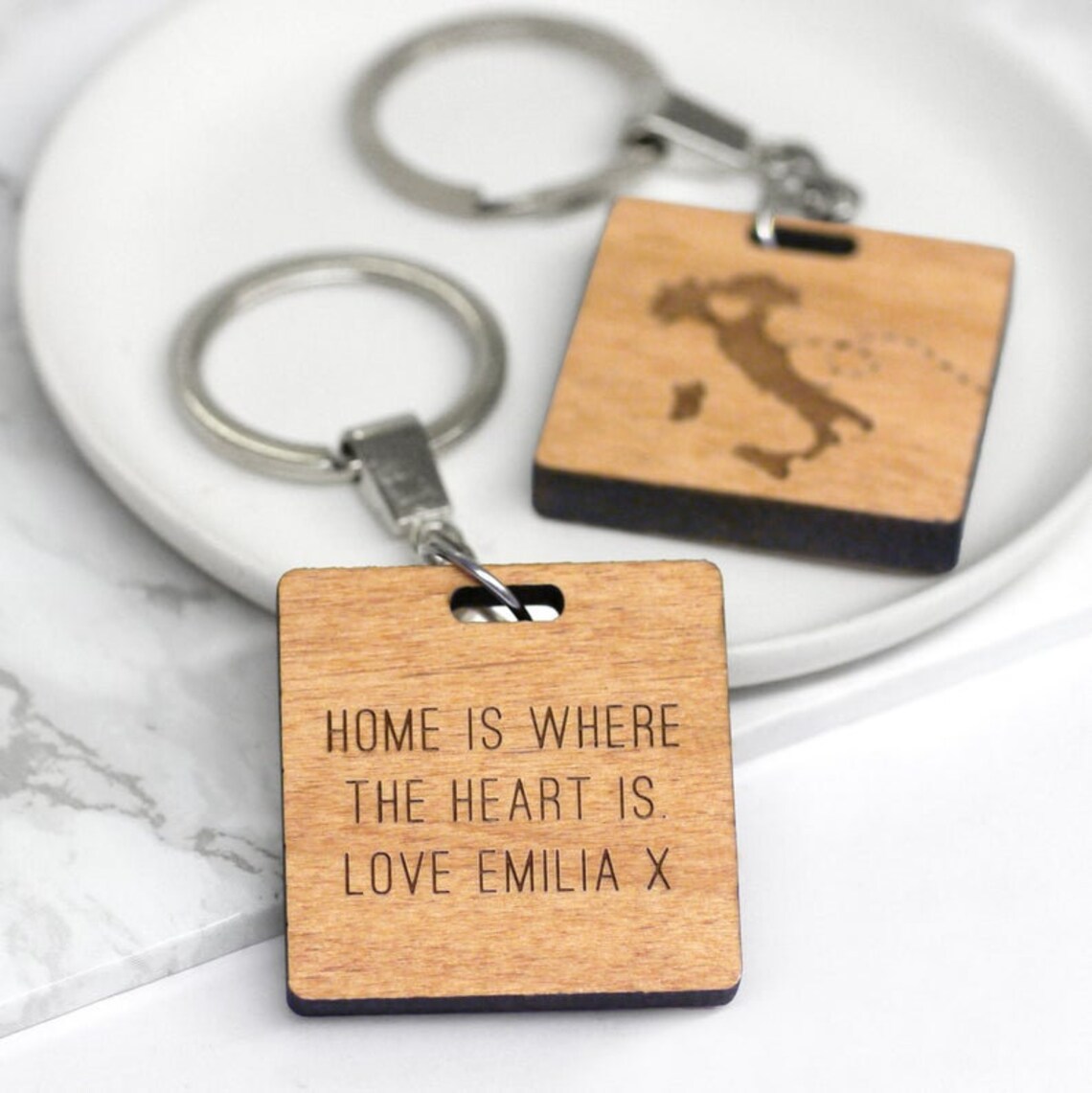 Key Rings Country Location Keychain Pair, Personalized Country Silhouette Keyrings ...