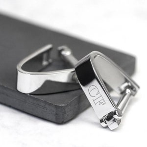 Wrap Around Cufflinks, Initial Cuff links, Monogram Cufflinks, Groomsmen Cufflinks, Wedding Cufflinks, Personalised Wrap Around Cufflinks