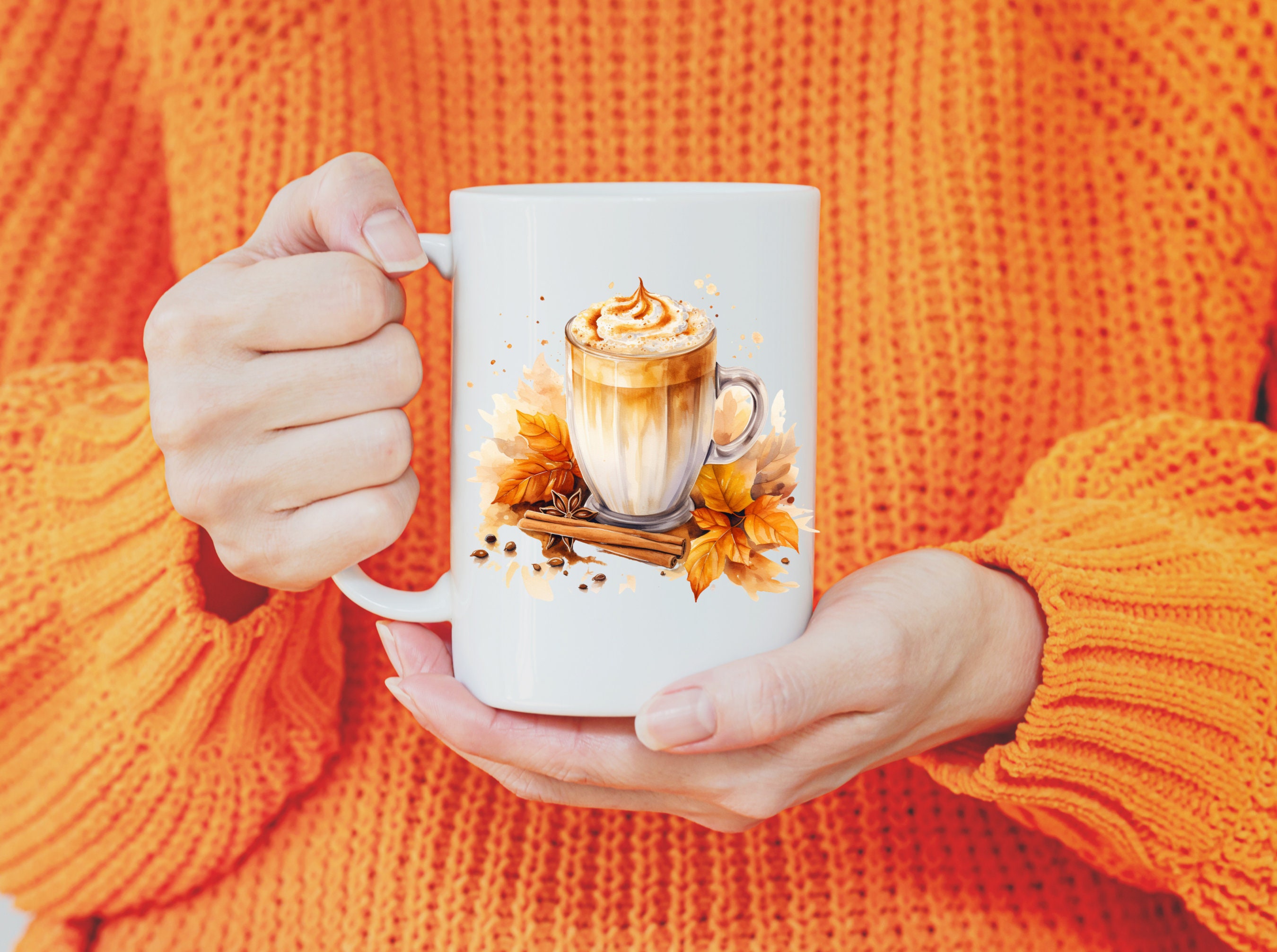 Pumpkin Spice Latte Clipart in PNG SVG for Fall Graphics for ...
