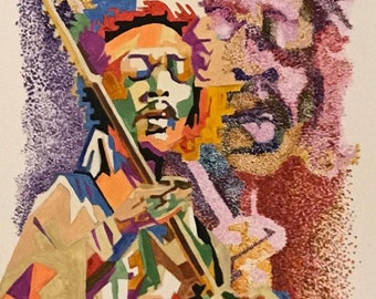 Jimi Hendrix acrylic painting