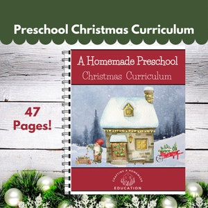 Preschool Christmas Homeschool Unit Study  Holiday Bundle Learning Pack Christmas Preschool