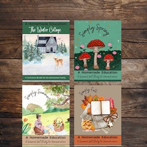 Homeschool Season Unit Study Set Fall Winter Spring Summer Seasons Nature Study