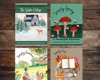 Homeschool Season Unit Study Set Fall Winter Spring Summer Seasons Nature Study