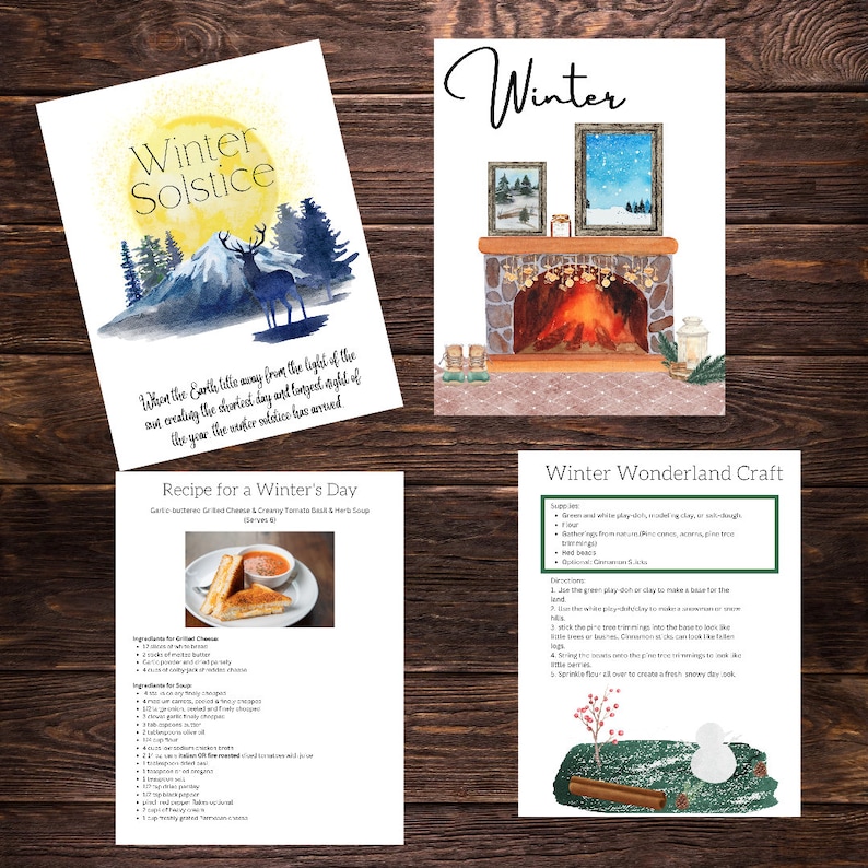Homeschool Winter Unit Study Seasonal Learning Pack Winter Bundle ...