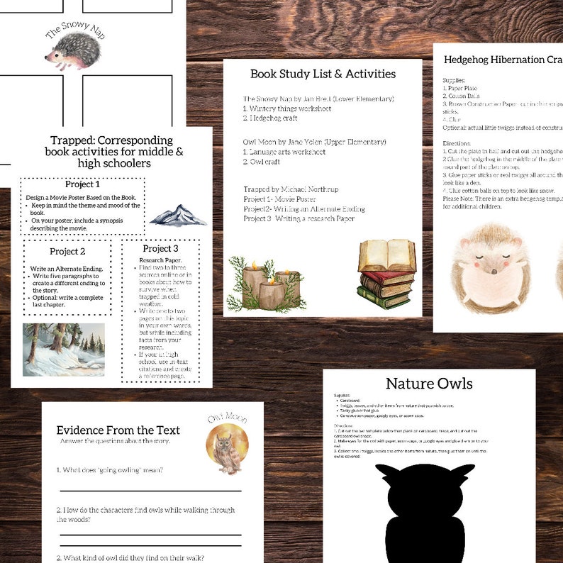 Homeschool Winter Unit Study Seasonal Learning Pack Winter Bundle ...