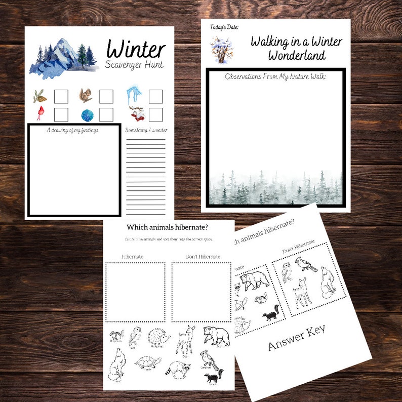 Homeschool Winter Unit Study Seasonal Learning Pack Winter Bundle ...