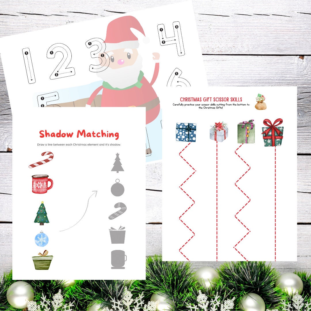 Preschool Christmas Homeschool Unit Study Holiday Bundle Learning Pack ...